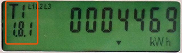 Stav elektroměru ve vysokém tarifu je 4 469 kWh Stav elektroměru ve vysokém tarifu je 4 469 kWh