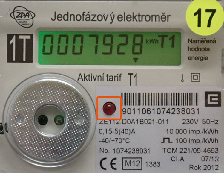 Otáčení kotouče signalizuje průchod elektrické energie