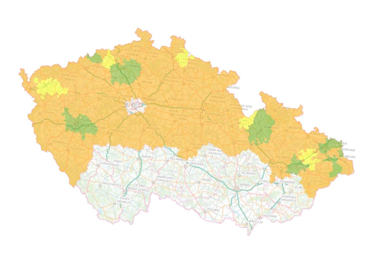 Akumulace -  mapa připojitelnosti - napěťová hladina vn