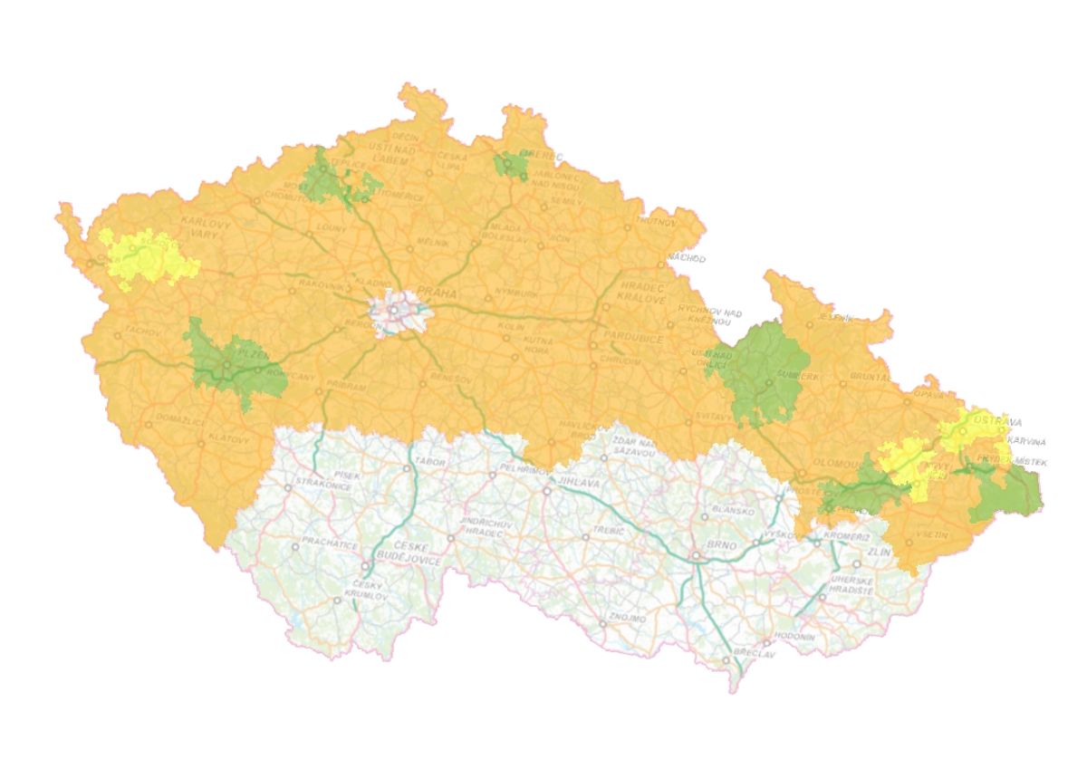 Akumulace -  mapa připojitelnosti - napěťová hladina vn