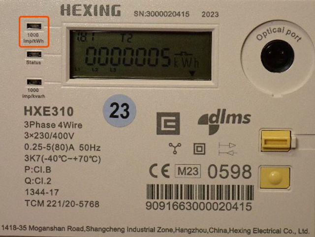 blikání metrologické diody signalizuje průchod elektrické energie