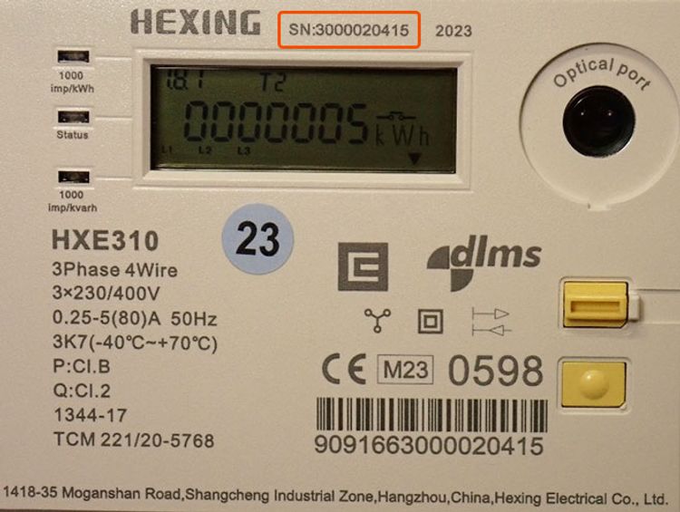 číslo elektroměru