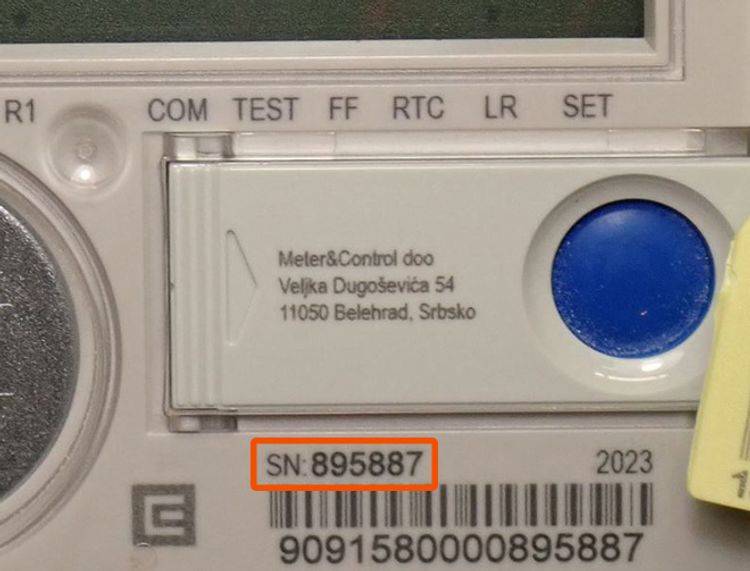 číslo elektroměru