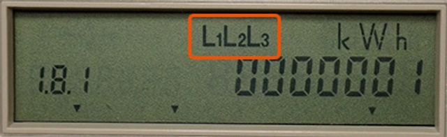 zobrazené hodnoty  L1, L2 a L3