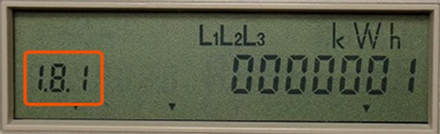 Stav elektroměru ve vysokém tarifu je 1 kWh