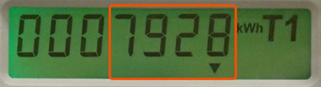 Stav elektroměru je 7 928 kWh