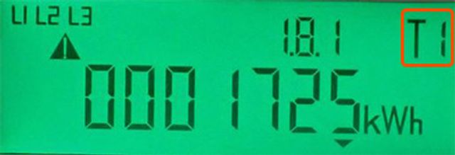 Stav elektroměru ve vysokém tarifu je 1 725 kWh