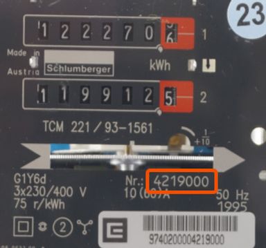 číslo elektroměru