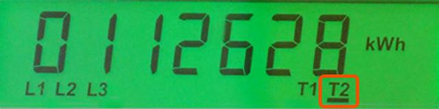 Stav elektroměru v nízkém tarifu je 112 628 kWh