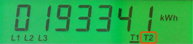 není podtržené T2 = nízký tarif