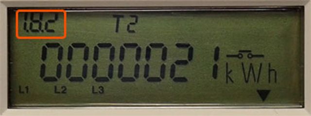 Stav elektroměru v nízkém tarifu je 21 kWh Stav elektroměru v nízkém tarifu je 21 kWh