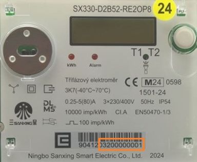 číslo elektroměru číslo elektroměru