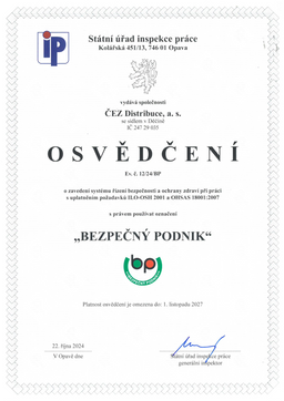 osvědčení