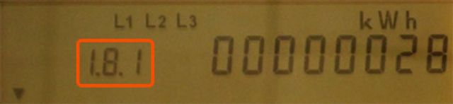 Stav elektroměru ve vysokém tarifu je 28 kWh Stav elektroměru ve vysokém tarifu je 28 kWh