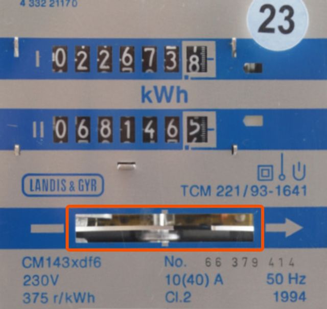 Otáčení kotouče signalizuje průchod elektrické energie