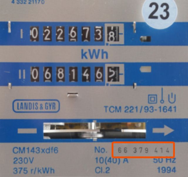 číslo elektroměru