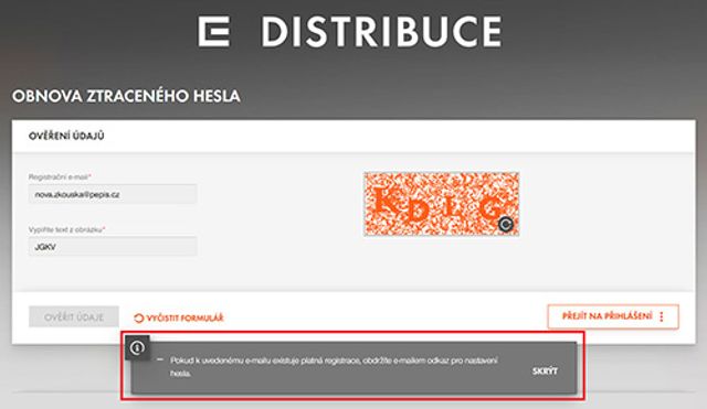 Přihlášení - krok č. 5 Přihlášení - krok č. 5