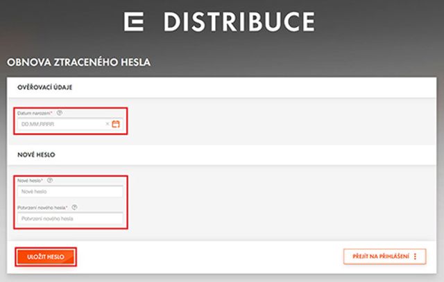 Přihlášení - krok č. 6 Přihlášení - krok č. 6