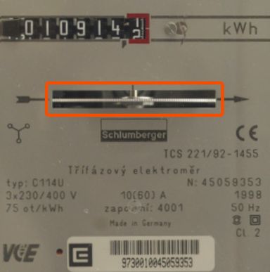 Otáčení kotouče signalizuje průchod elektrické energie