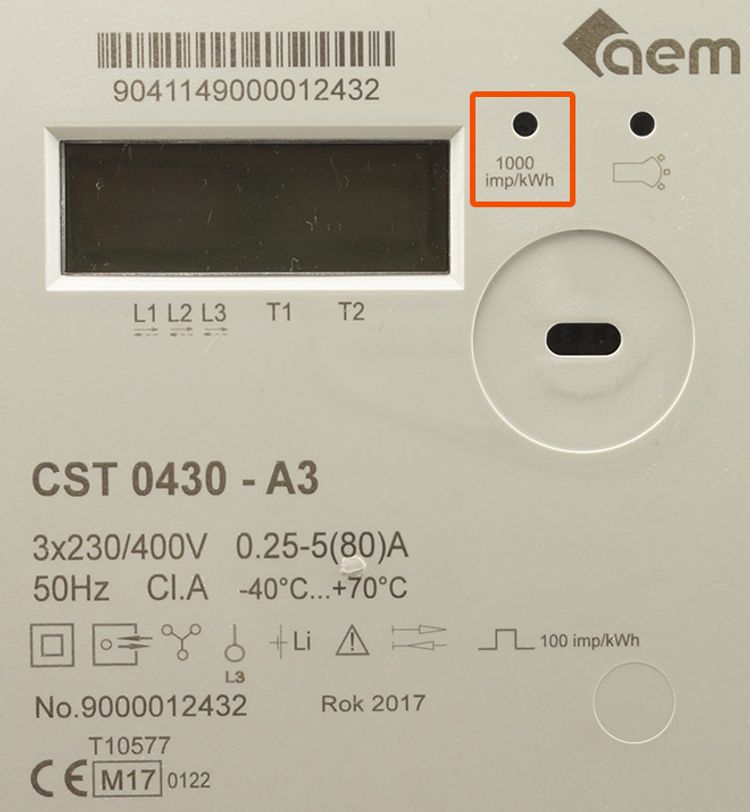 blikání metrologické diody signalizuje průchod elektrické energie blikání metrologické diody signalizuje průchod elektrické energie