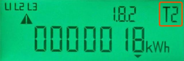 Stav elektroměru v nízkém tarifu je 18 kWh Stav elektroměru v nízkém tarifu je 18 kWh