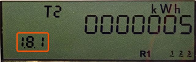 Stav elektroměru ve vysokém tarifu je 5 kWh