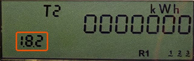 Stav elektroměru v nízkém tarifu je 0 kWh