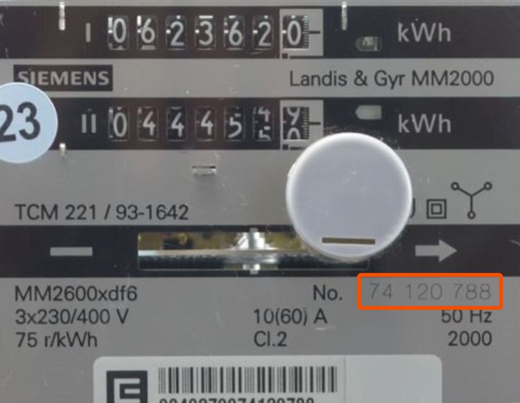 číslo elektroměru