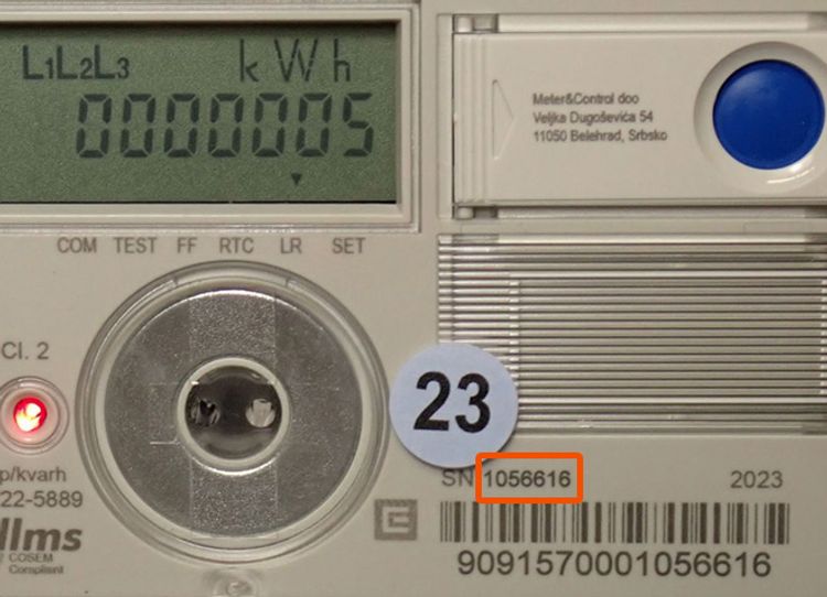 číslo elektroměru